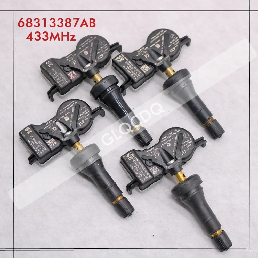 4 pièces pour Jeep Compass 2018-2024, capteur de pression des pneus TPMS 433 MHz, capteur de pressio