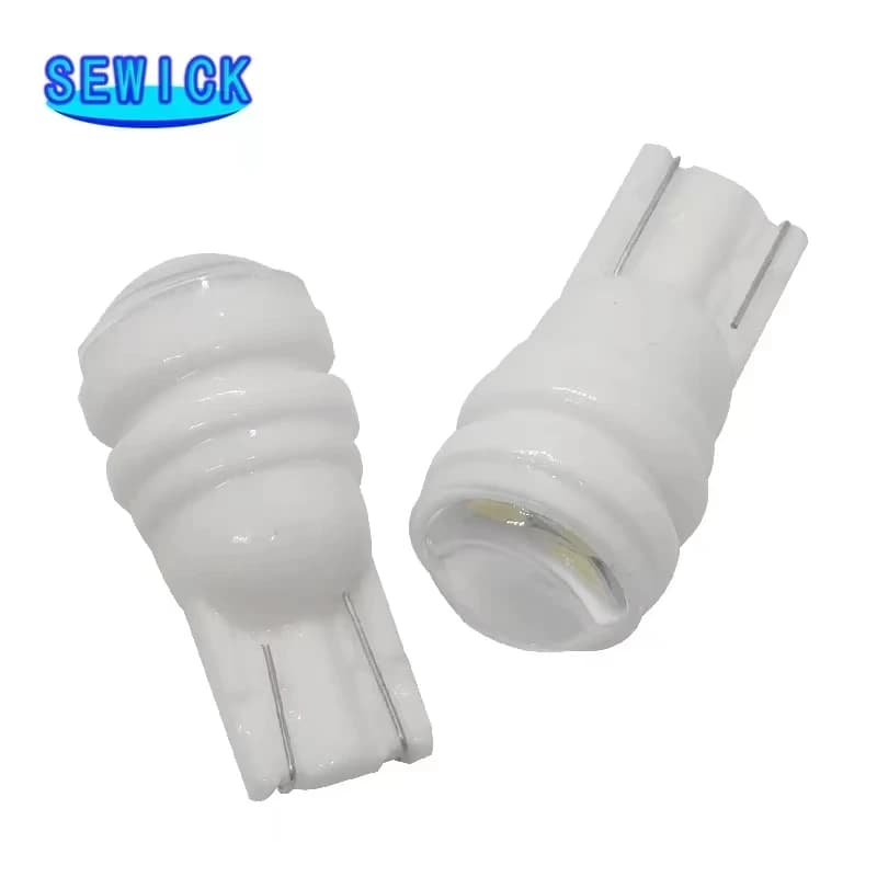 Ampoule LED en céramique T10 W5W, 100 pièces, 194 168 lumières intérieures de voiture, marqueur laté