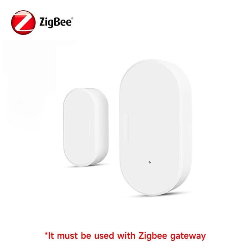 Capteur de porte/fenêtre Tuya Zigbee, alarme de contact magnétique Smart Life, compatible avec Alexa