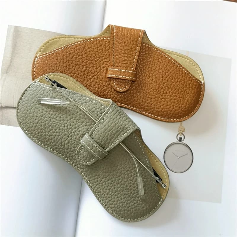 Étui à lunettes en cuir souple pour femmes, sac à lunettes Portable, boîte à lunettes de soleil, acc