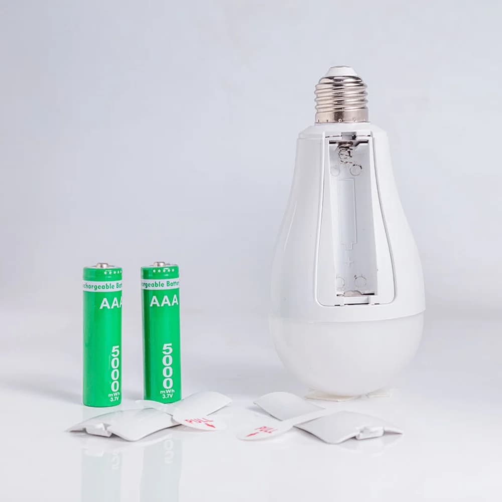 Ampoule LED avec puce de charge intelligente, panne de courant d'urgence pour la maison, batterie 18