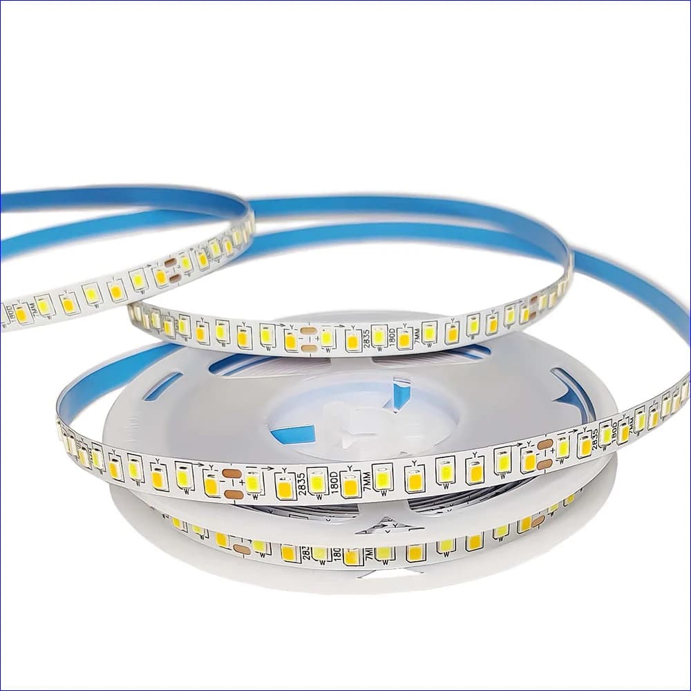 Bande Lumineuse LED à Courant Constant, 2 Johonneur à Souder, 5 Mètres, 2835-7mm-180D 5B9CX2 2835, 1