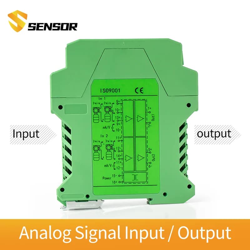 Transmetteur d'isolement de signal analogique DC, 0-10V, 4-20mA, isolateur de signal analogique, sor