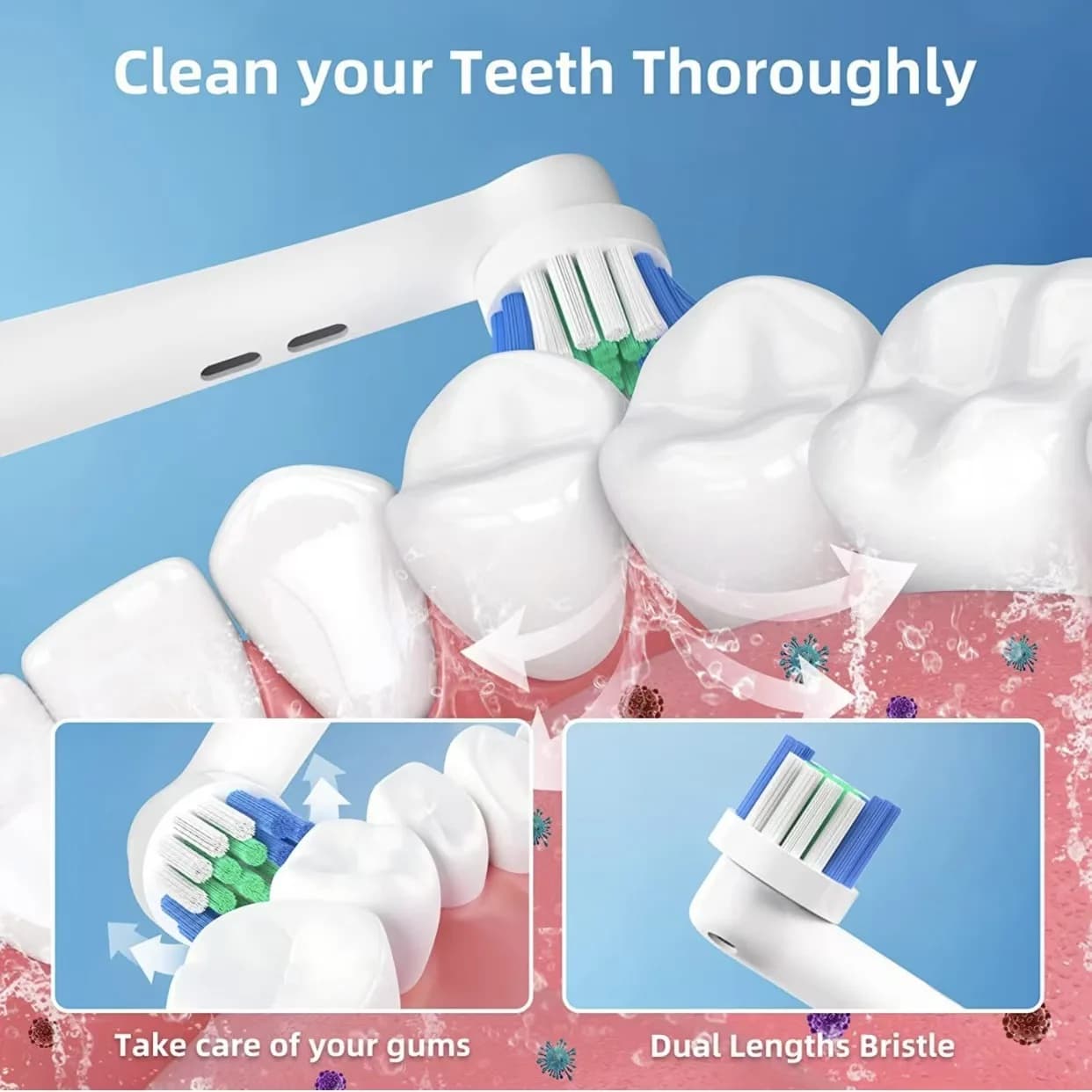 Têtes de brosse à dents électrique de rechange pour Oral-B, puissance avancée, Pro santé, triomphe, 