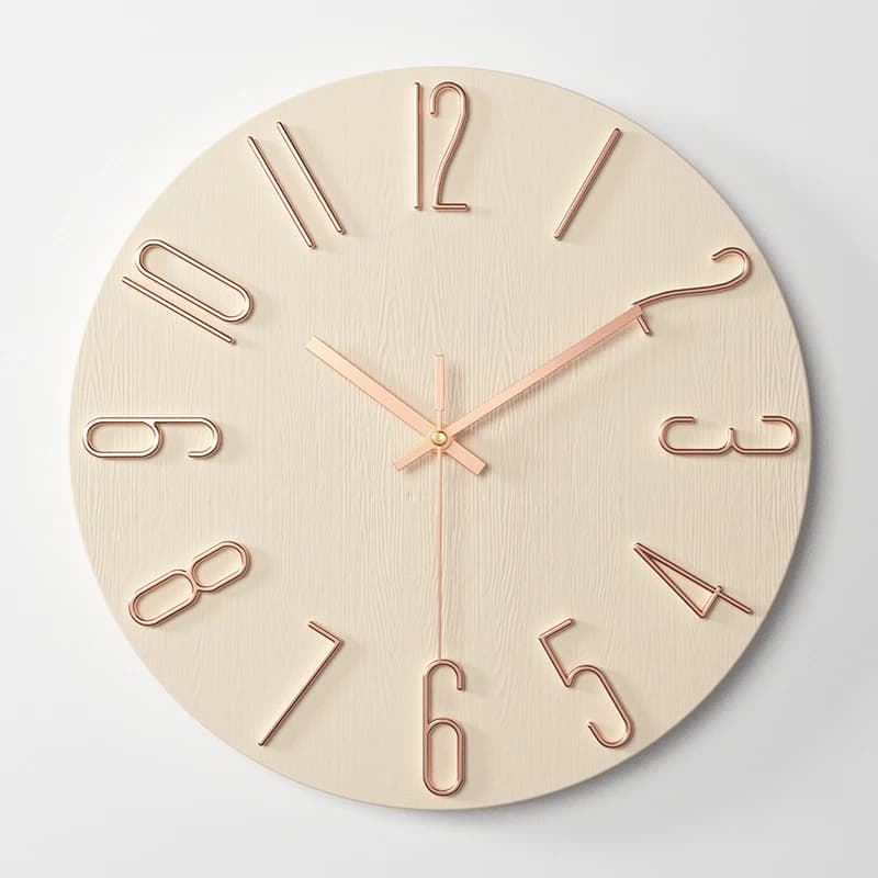 maveraWhite Relógio mural de salon Simple mural ménage élégant horloge décorative 12 pouces 30 cm