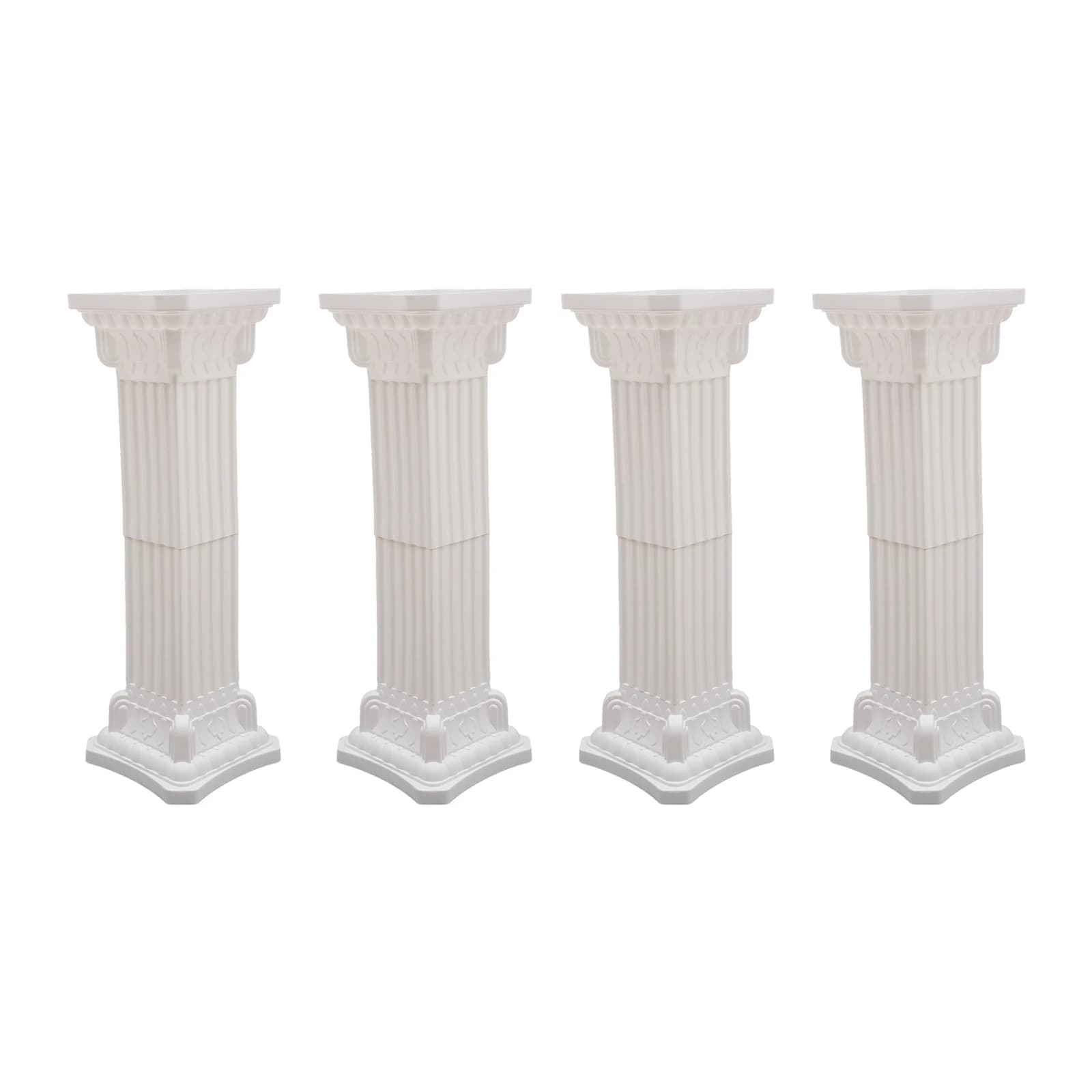 Colonne de support de fleurs de fête de pilier romain de mariage, décor de fond en plastique, décora