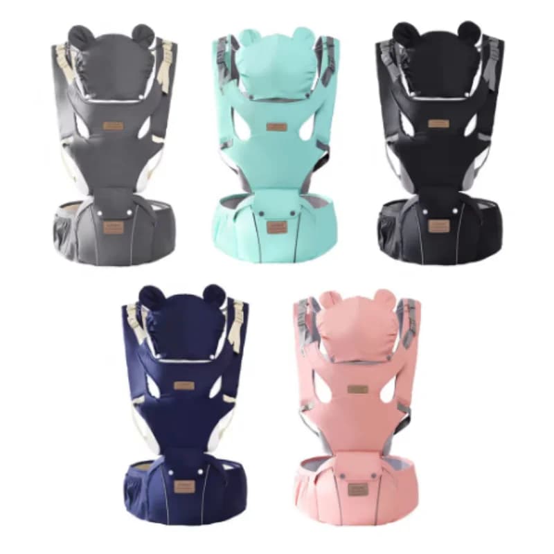 Sangles de sac à dos de porte-siège d'anca 3 en 1 pour bébé de 0 à 36 mois, ergonomiques avec chapea