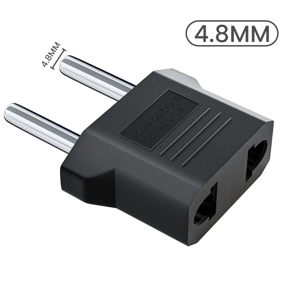 Adaptateur de prise électrique, convertisseur de prise US vers EU, adaptateur de voyage, adaptateur 