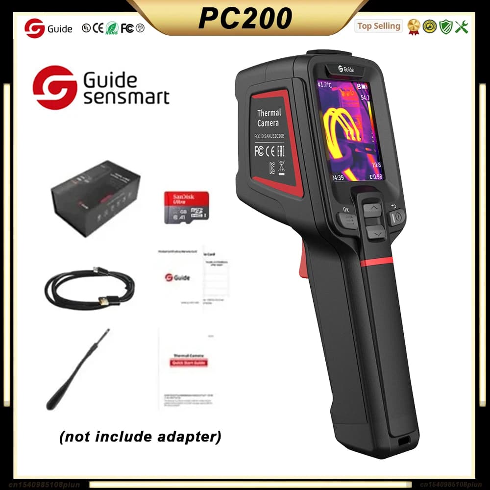 GUIDE PC200 caméra thermique 256x192 imageur thermique infrarouge Construction HVAC Inspection répar