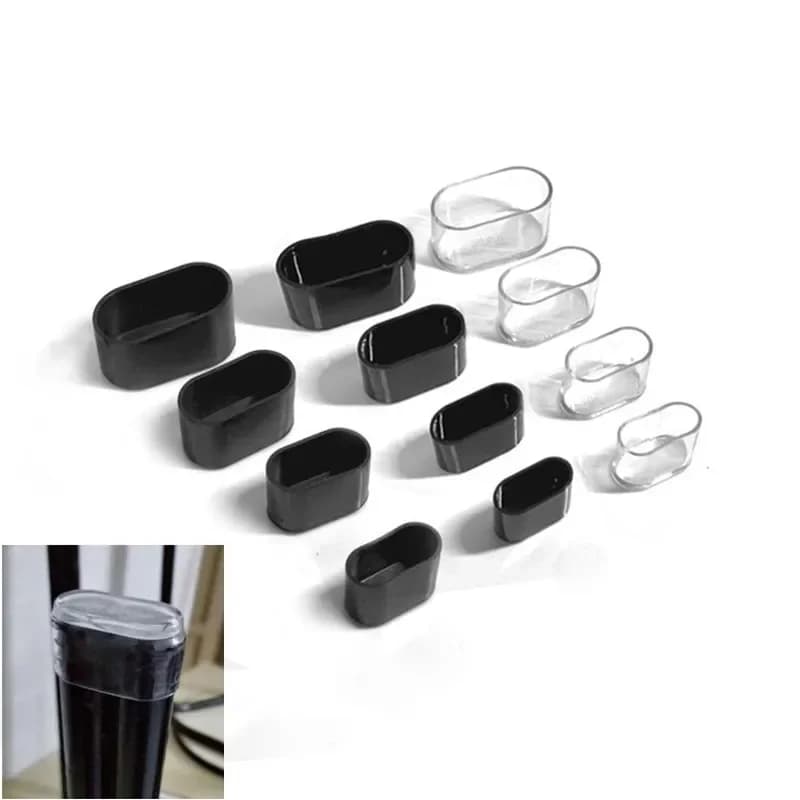 Couvre-pieds ovales pour chaise, sous-meuble de bureau, protection pour pied de table, tabouret, 4 p