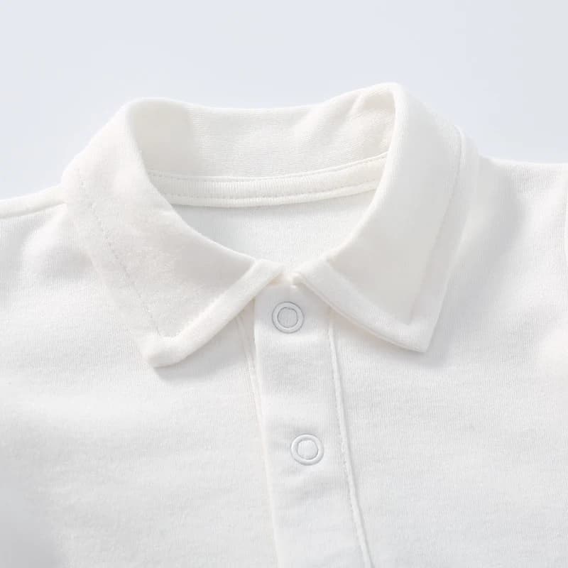 vêtements pour bébés Polo à manches longues pour nouveau-né, barboteuse pour tout-petits, 100% coton