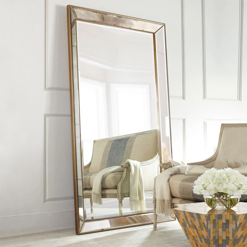 Miroir sur Pied de Style Français Book ine Longueur, Décoration Murale, Salon, Esthétique, Luxe, Vin