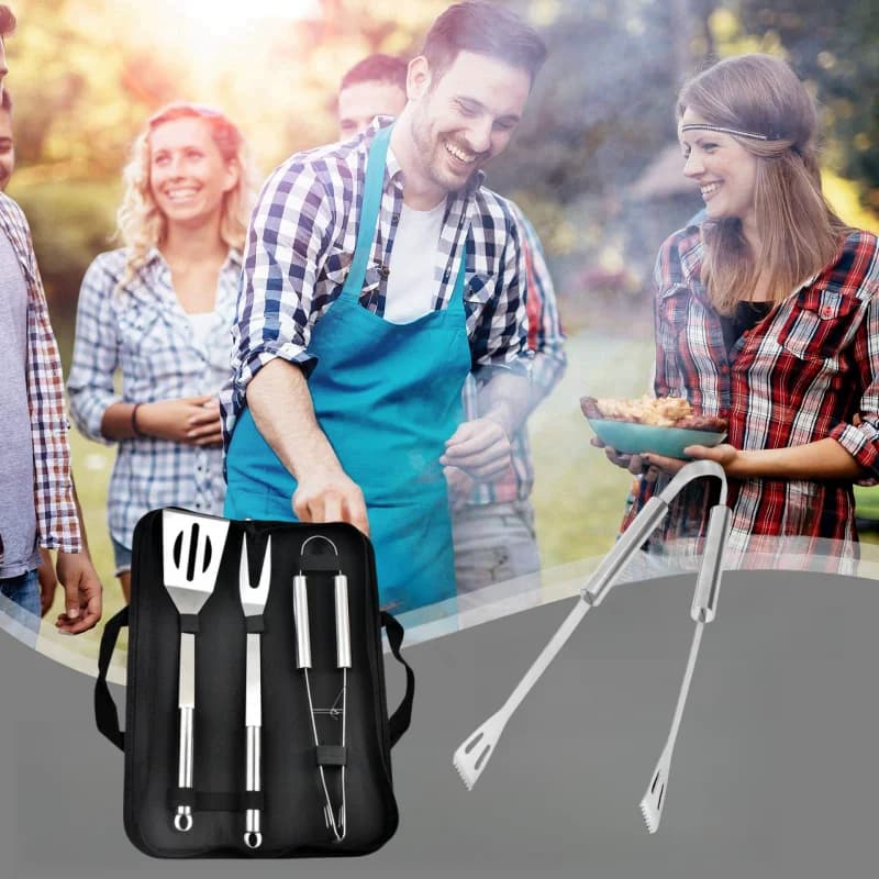 Ensemble d'outils de Barbecue, accessoires d'ustensiles de Barbecue en acier inoxydable, ensemble d'