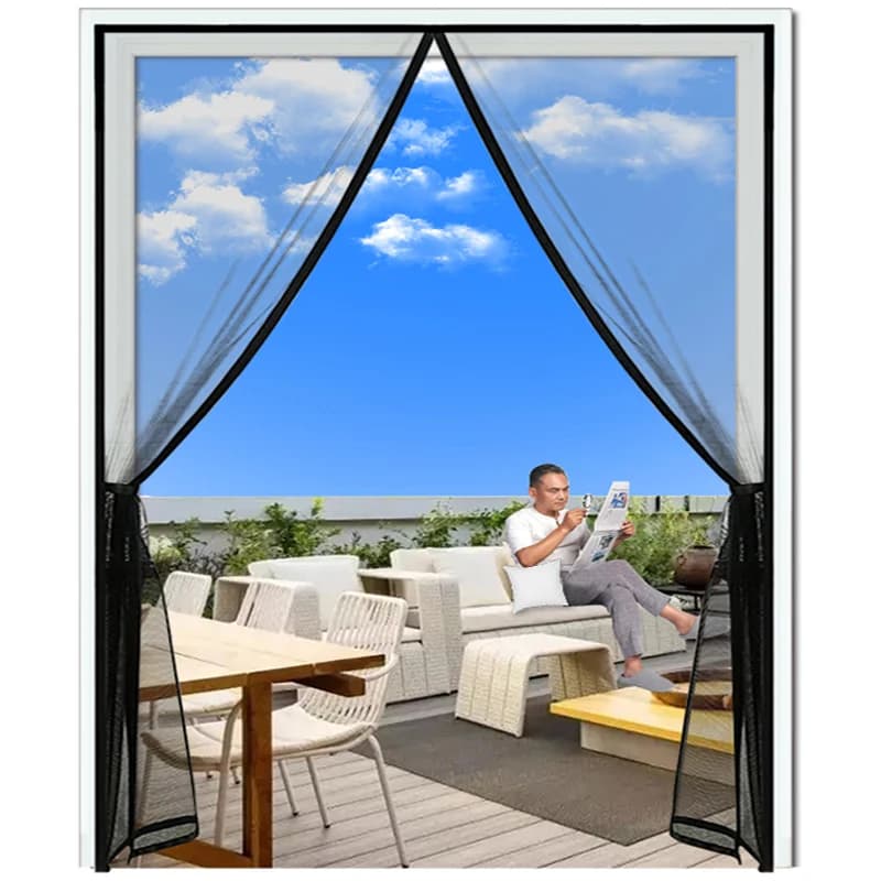 Nouveau fort écran de porte magnétique taille personnalisée moustiquaire grand rideau mouche insecte