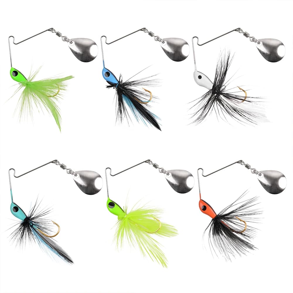 3 pièces Spinner appât bar leurre de pêche métal Spinnerbait gabarit tête crochet pour brochet bar t