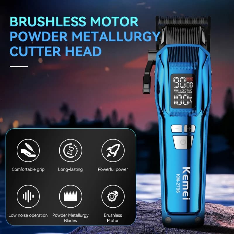 KEMEI tondeuses à cheveux tondeuses professionnel sans fil 4600 mah durable tondeuses à cheveux rech