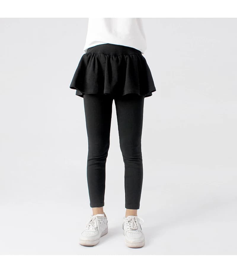 2026 nouveauté coton maigre grands enfants filles jupe Leggings haute élastique solide printemps ado