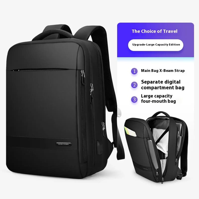 MARK RYDEN sac à dos de voyage hommes sac à dos d'affaires école extensible USB sac grande capacité 