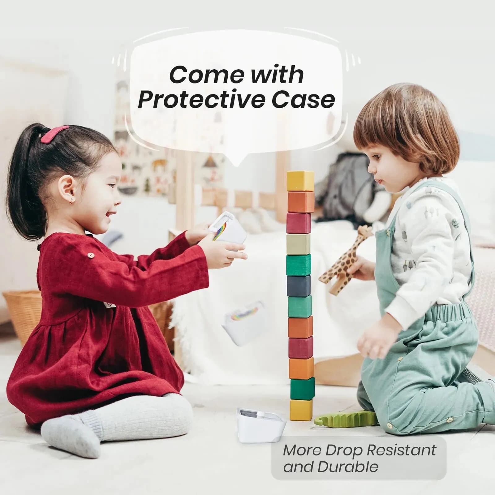 Yunbaoit-Minuterie visuelle à disque arc-en-ciel avec étui de protection, compte à rebours de 60 min
