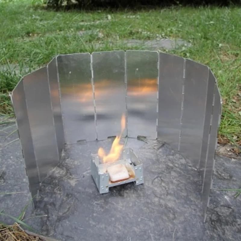 Pare-vent pour cuisinière à gaz 8/9/10/12/14/16 plaques, écran coupe-vent en alliage d'aluminium pou