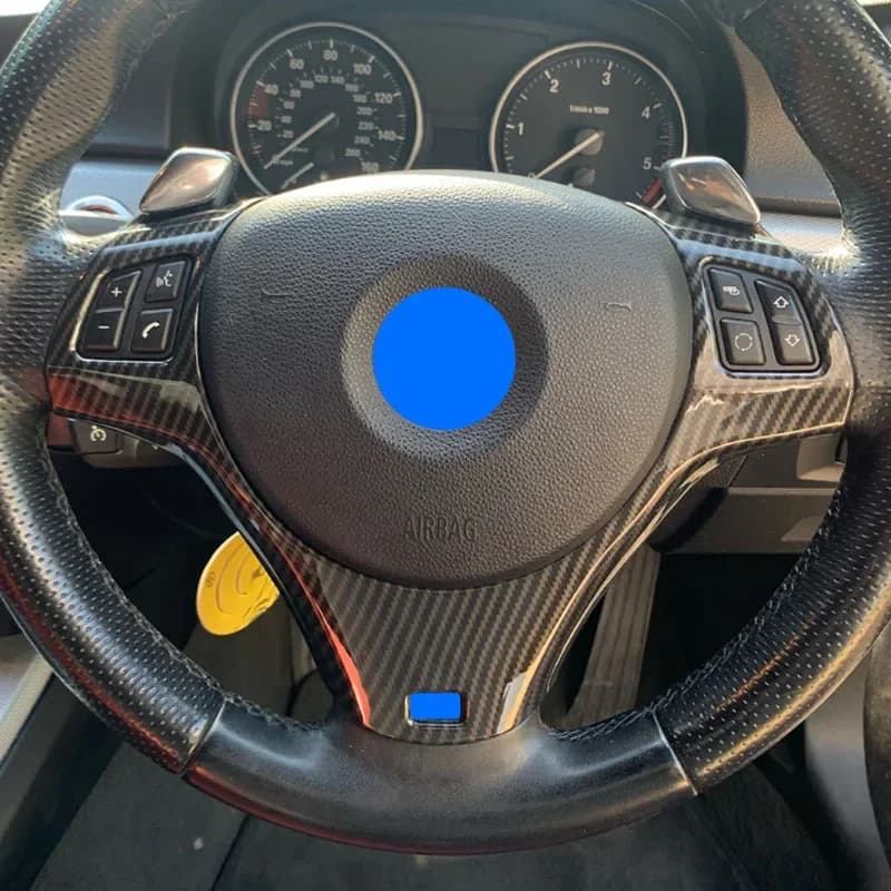 Autocollant de décoration de panneau de volant de voiture en fibre de carbone pour BMW Série 1 3 E87