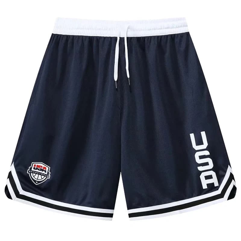 Short de basket-ball imprimé américain pour hommes, short actif, poches amples, cyclisme, exercice, 