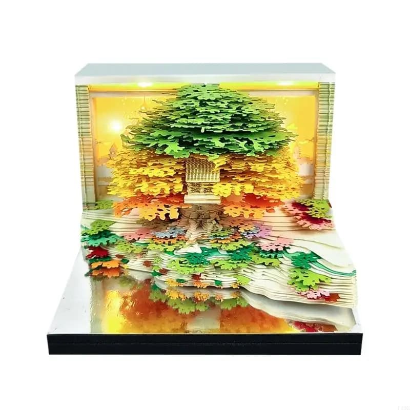 Vingt-vingt-six Blossomy Treehouse Planner hebdomadaire Appuyez sur bouton Pandes Art Grade Paper Cr
