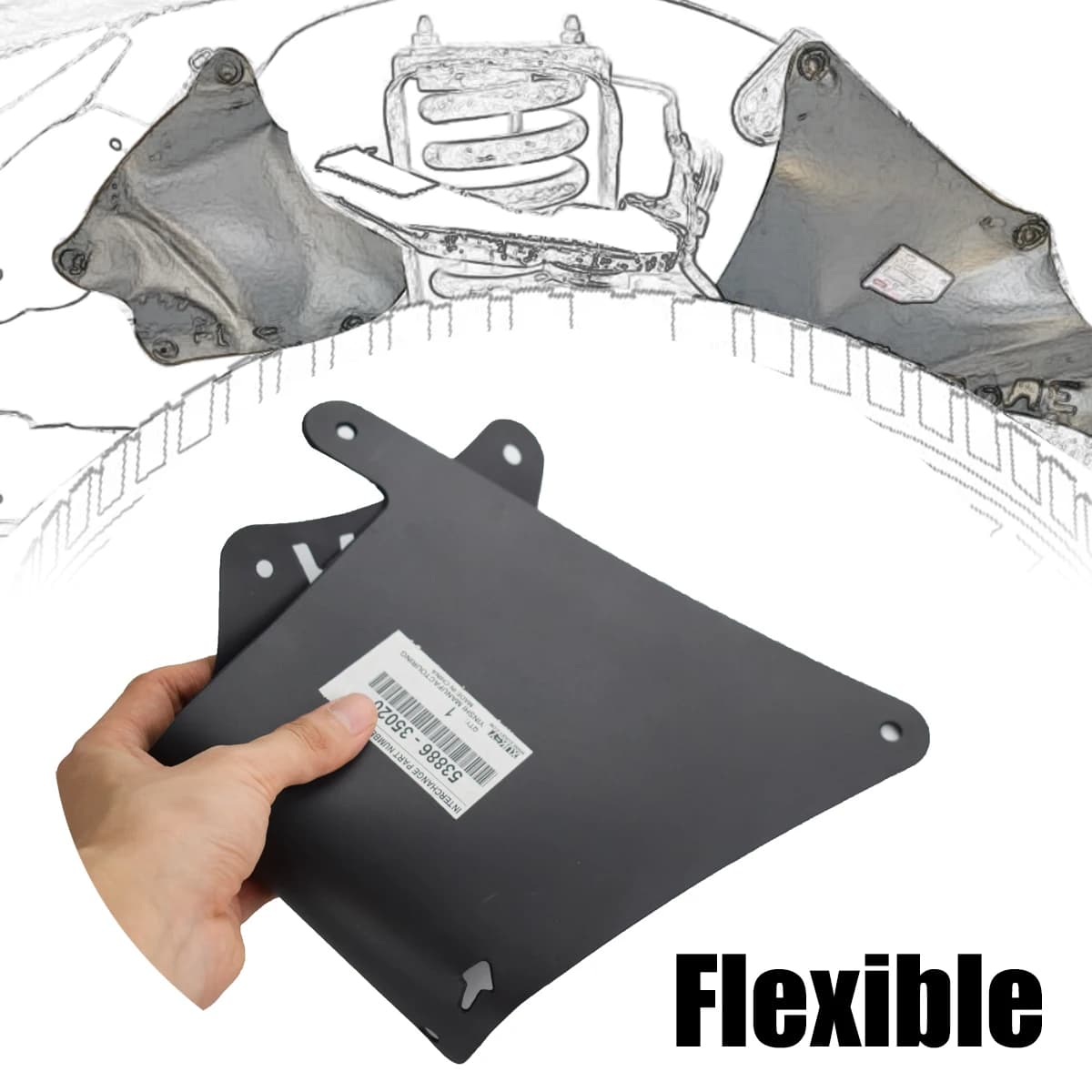 Garde-boue en caoutchouc pour Toyota Land Cruiser Prado J120 J150 FJ Cruiser, accessoires de voiture