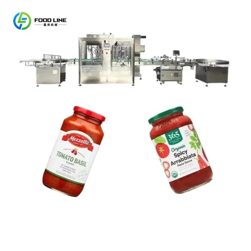 Ligne de production de remplissage de bocaux en verre entièrement automatique personnalisée pour la 