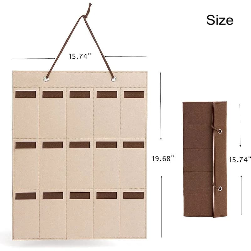Organisateur de lunettes à 15 grilles, 1 pièce, sac de rangement mural suspendu, sac multifonctionne