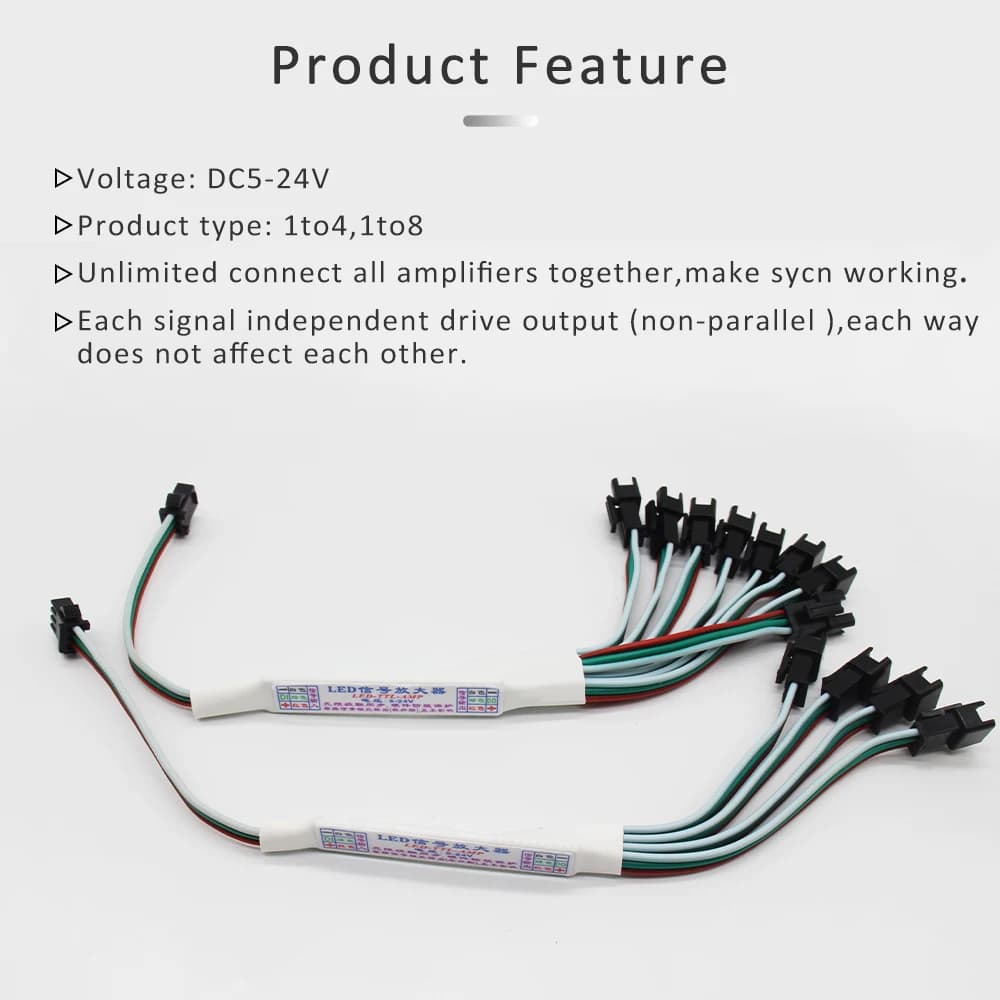 Mini amplificateur de Signal LED TTL Pixel DC 5V 12V 24V pour WS2811 WS2812B SK6812, bande lumineuse