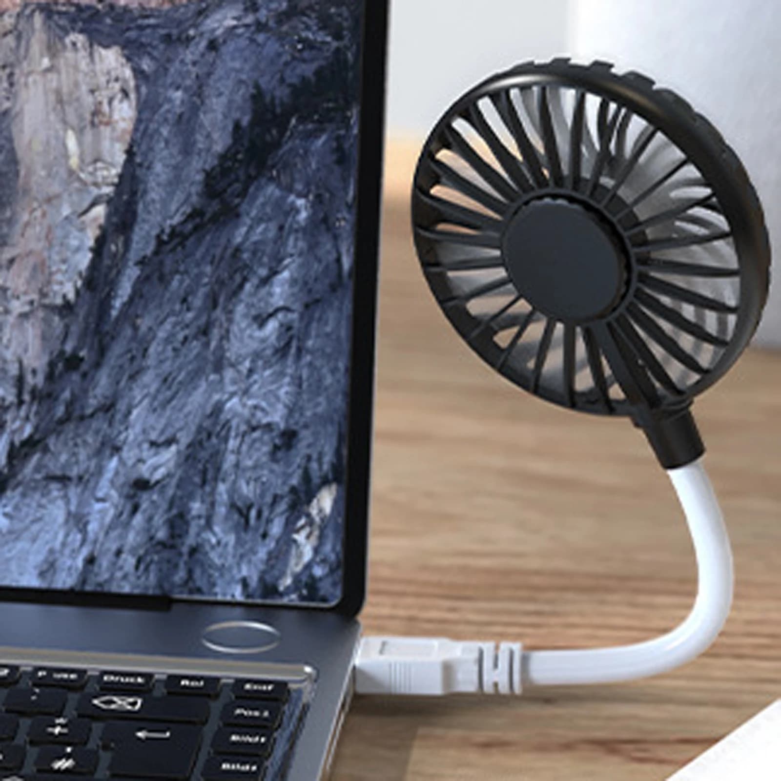 Mini ventilateur de bureau USB portable, moteur sans balais, rotation à 360 °, ventilateur de poche,