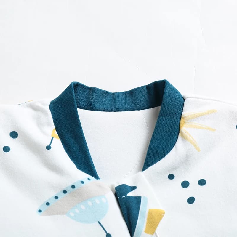 Sac de couchage fin pour bébé 2.5 Tog, printemps et automne, en coton pur, en forme de U, motif dess