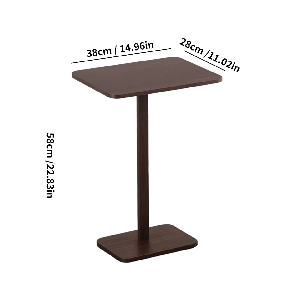 Plateau d'accoudoir de table d'appoint de canapé en forme de C en bambou, table de collation TV peu 