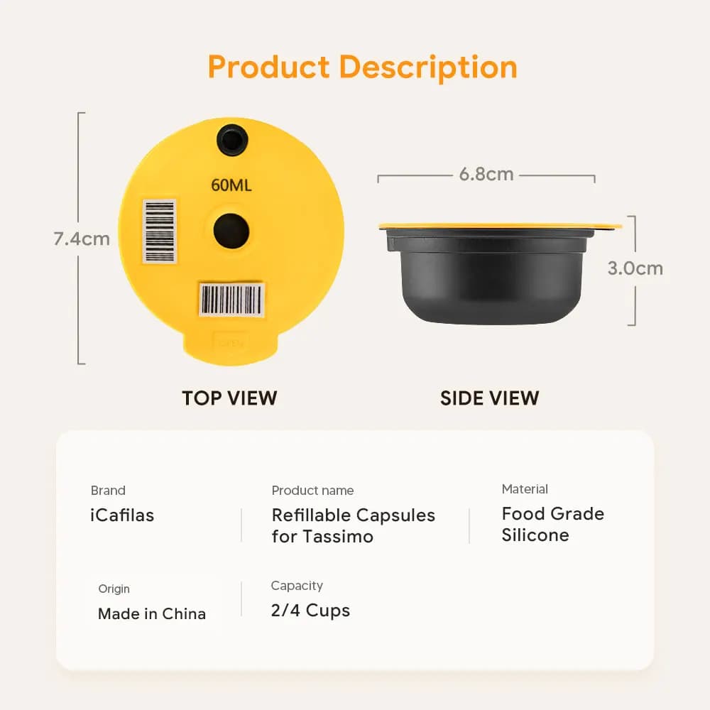 Capsules de café réutilisables avec couvercle en silicone, dosettes filtrantes, remplacement quotidi