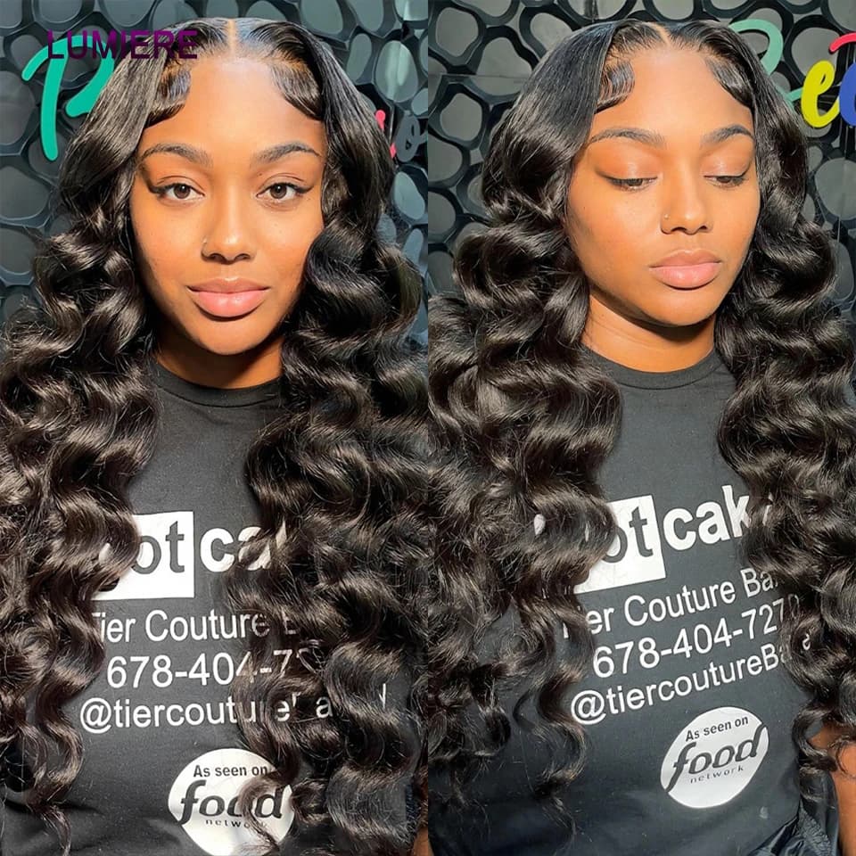 Lumiere-Mèches Péruviennes Naturelles Remy 3/4 Noires, Cheveux Ondulés, Double Trame, 10 à 30 Pouces