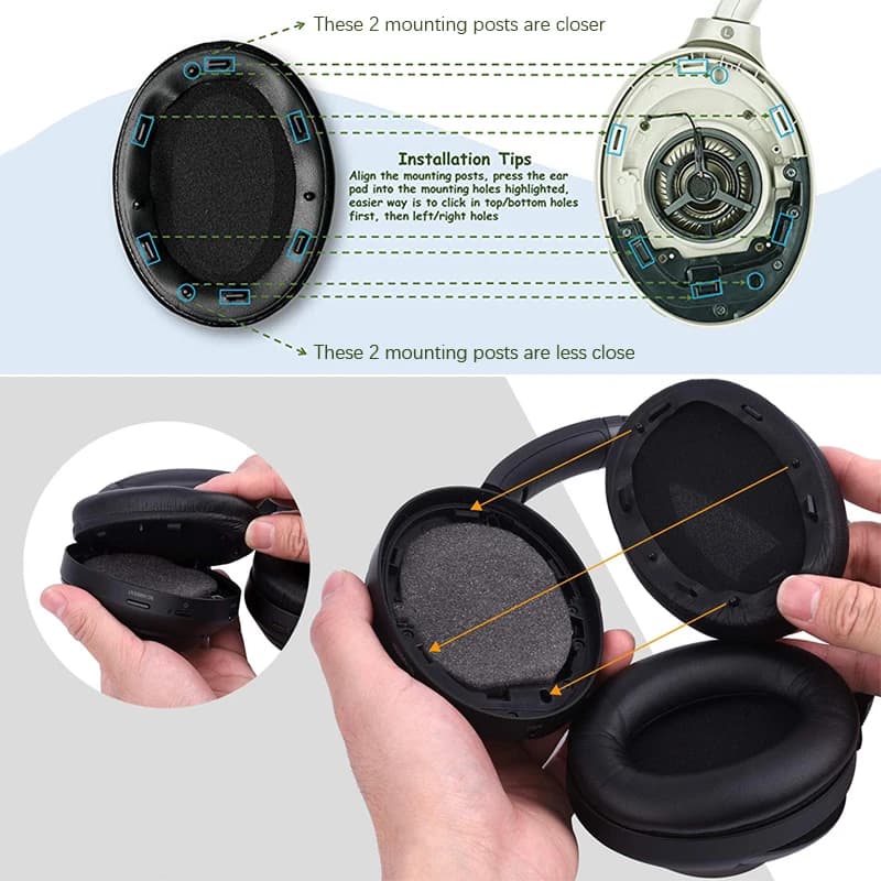 KUTOU oreillettes de remplacement pour Sony WH-1000XM3 1000XM3 WH1000XM3 casque antibruit oreillette