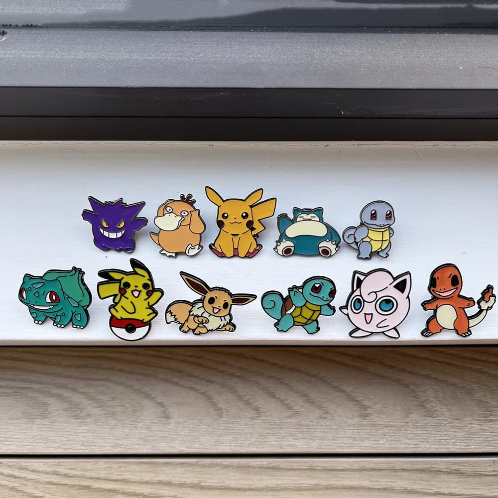 Ensemble d'épingles en émail Pikachu Gengar, 11 pièces, broches à bandes créatives pour sac à dos et