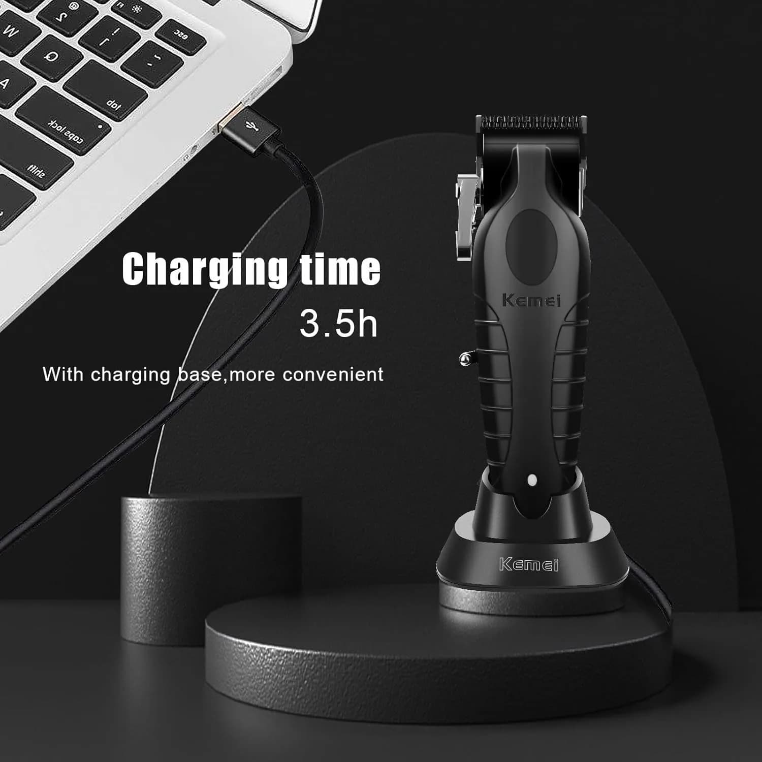 Kemei 2299 2296 T95 Tondeuse à cheveux professionnelle sans fil pour hommes tondeuse électrique raso