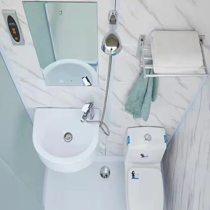 Bain intégré intégré en acrylique, salle de douche, séparation sèche et humide