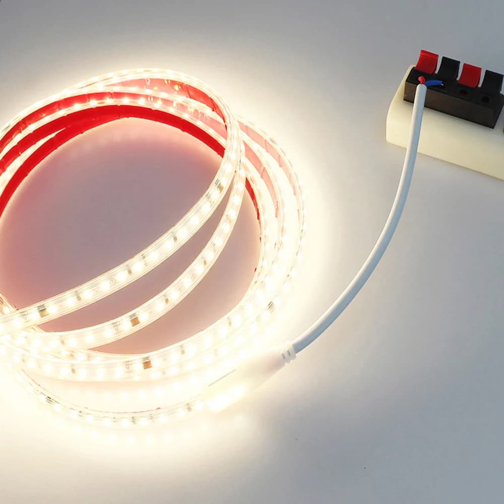 Bande lumineuse LED pour l'extérieur, étanche IP67, 220 V, 2835 120/240 gible/M 1M-30M