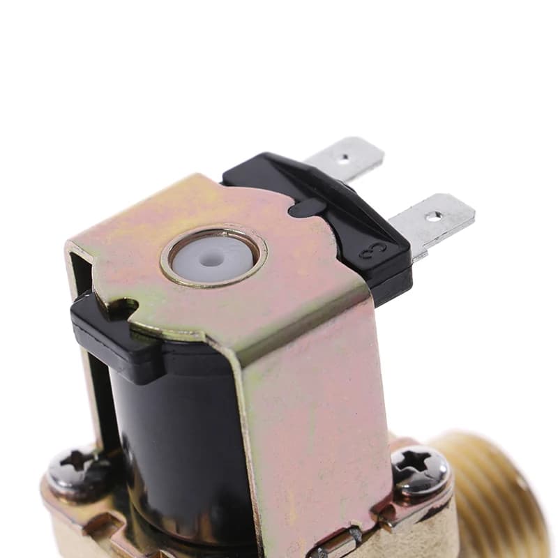 Électrovanne électrique en laiton pour chauffe-eau solaire, G1/2, DC 12V, 24V, AC 220V