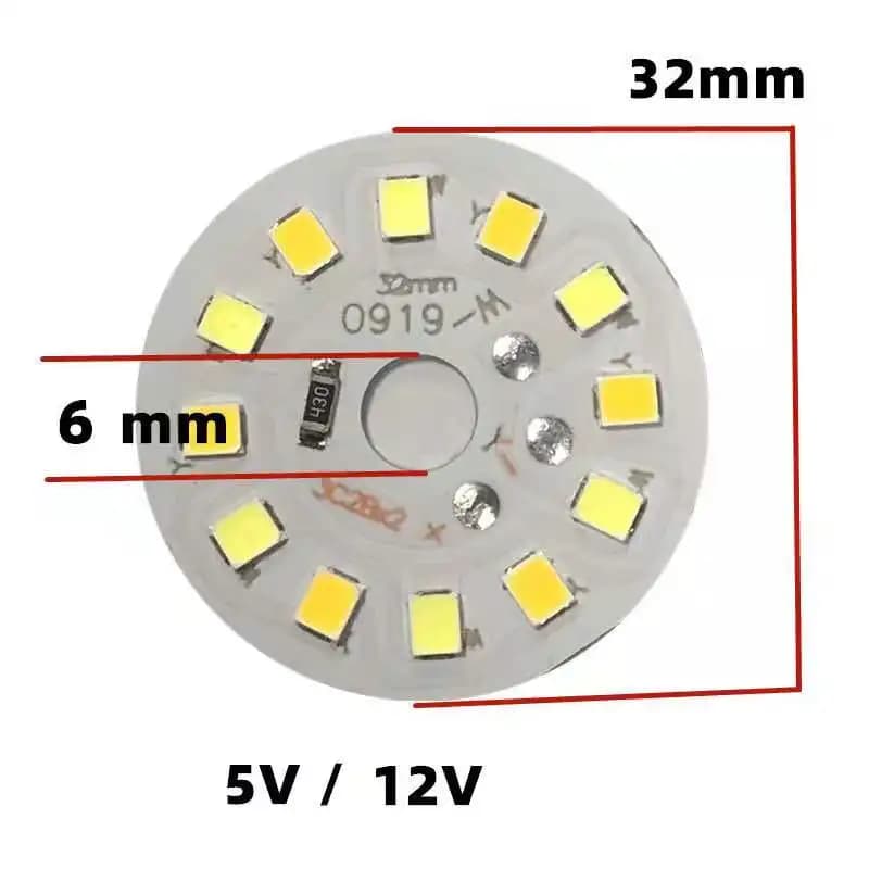 DALLil1-Panneau lumineux LED bicolore, source de lumière, 32mm, 2835 perles de lampe, blanc chaud, 3
