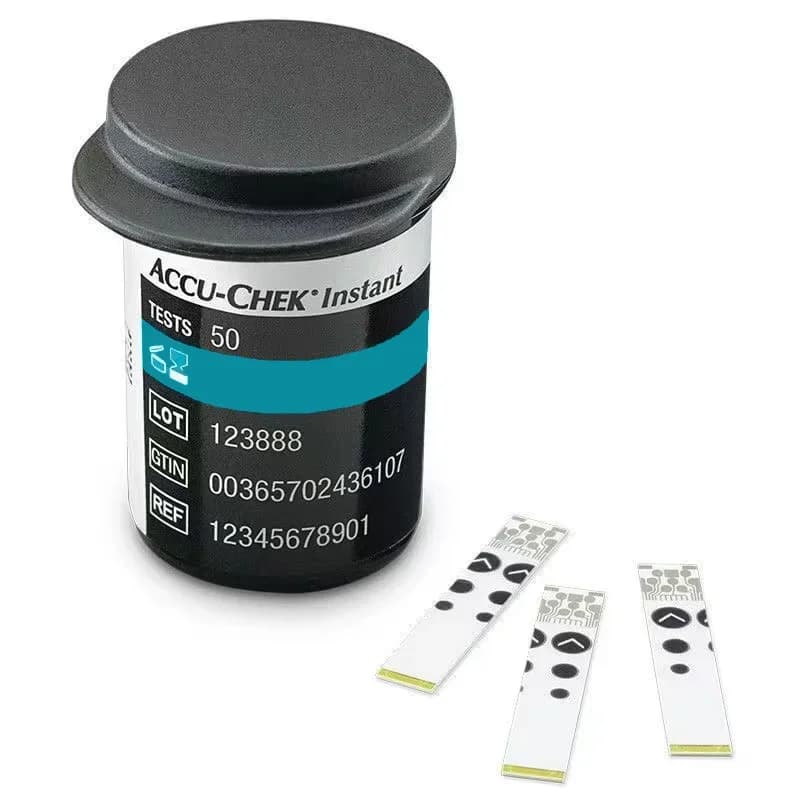 Bandelettes de test Accu-Chek Instant 100 unités pour diabétiques - Bandelettes fiables pour la surv