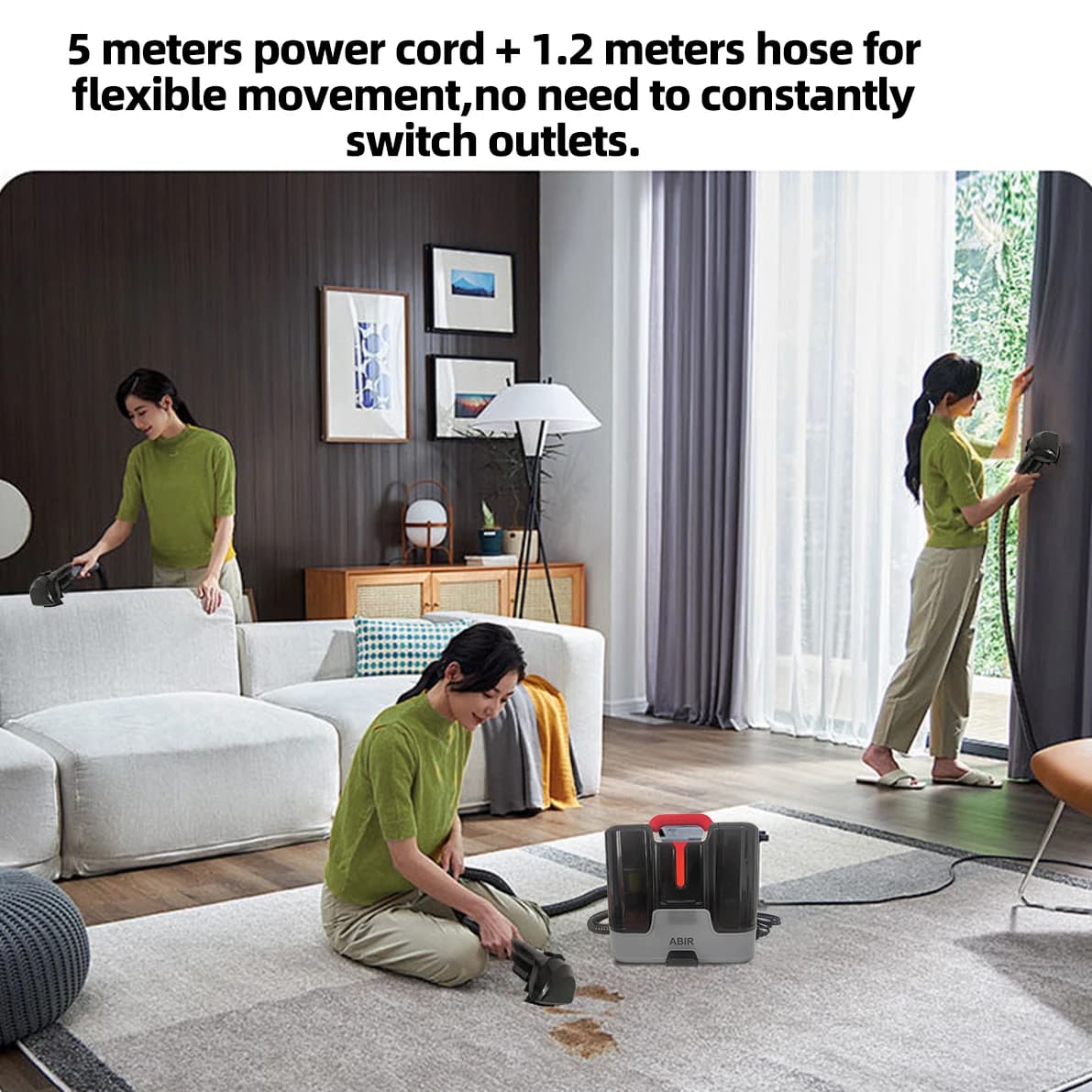 ABIR G80 aspirateur à main pour tapis 15Kpa Machine de nettoyage de points pour la maison canapé int
