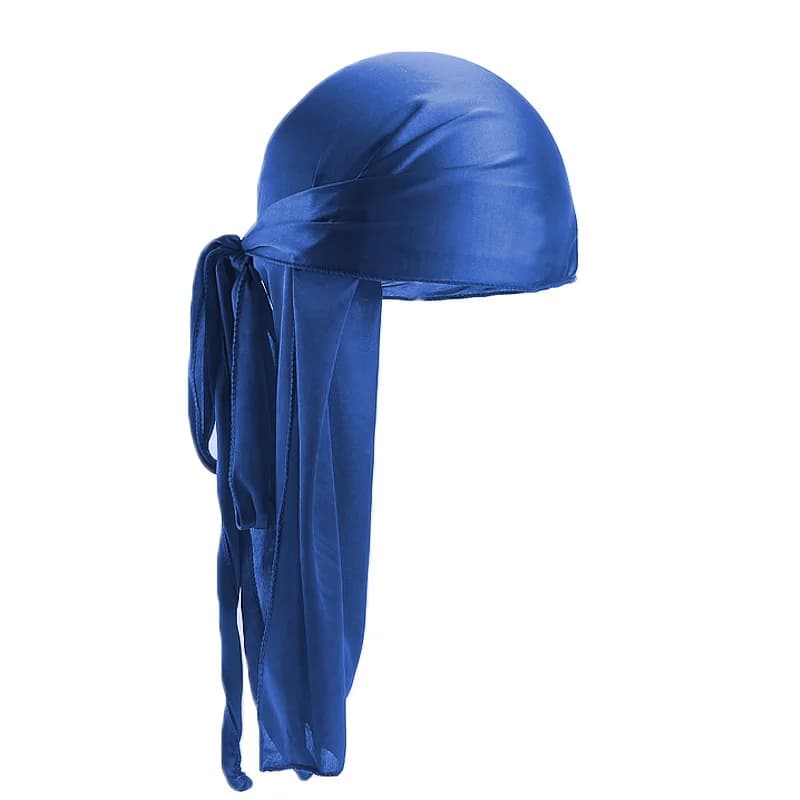 Unisexe longue soyeuse Durag longue queue foulard soyeux musulman Doo chiffon Pirate chapeau Durag c