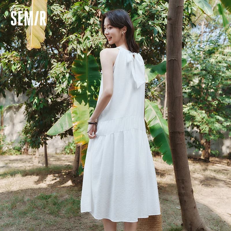 SEMIR-Robe Longue à Deux Voies pour Femme, Tenue de Plage, Dos aux, avec Nministériels d Papillon, p
