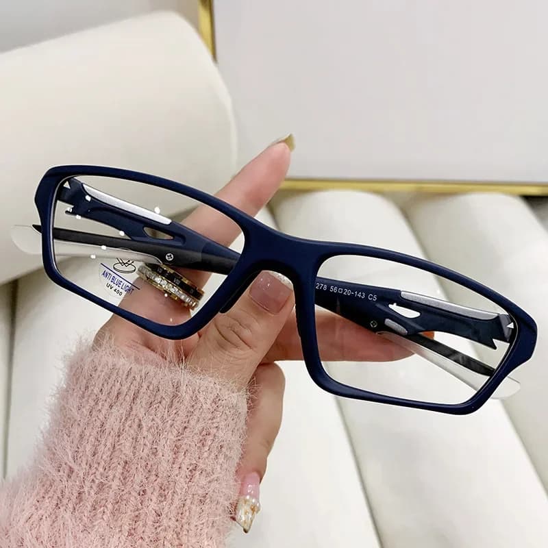 Lunettes de sport photochromiques TR90 pour myopie, unisexe, pour femmes et hommes, carrées, vue de 