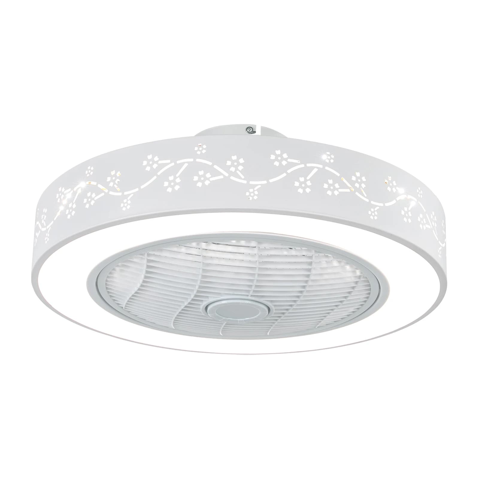 LOYALHEARTD-Plafonnier à Intensité Réglable avec Ventilateur, Luminaire Décoratif de Plafond avec Té