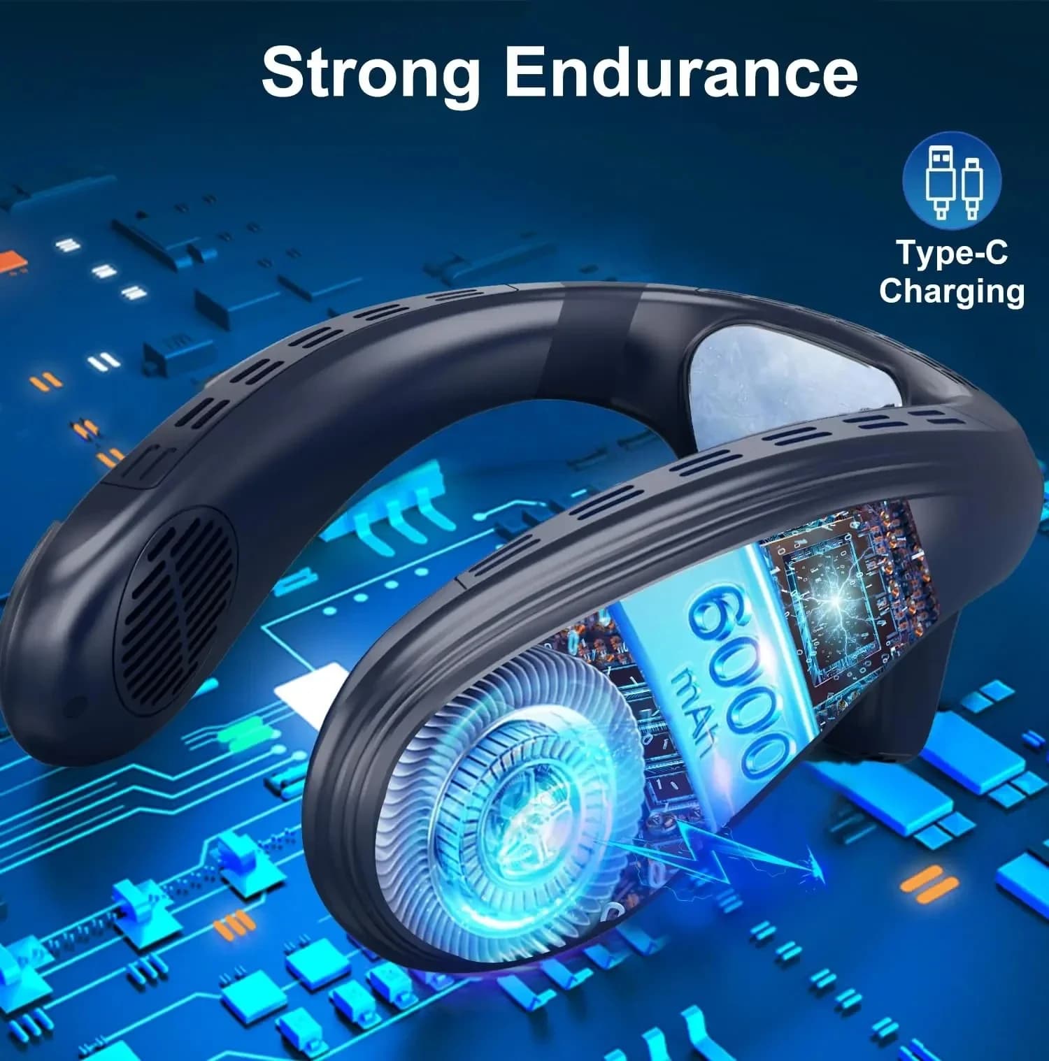 Nouveau climatiseur de cou Portable ventilateur de cou Rechargeable semi-conducteur refroidissement 